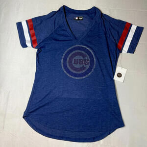 Chicago Cubs Women's GIII 4her By Carl Banks V-Neck T-Shirt Size Medium